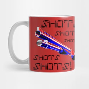 Shots with the Shotgun, v. Blk Bullet Text Mug